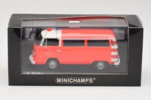 Volkswagen T2 Bus Pompieri Frankfurt Minichamps 1:43 400053091 Metal - imaginea 4 din 4