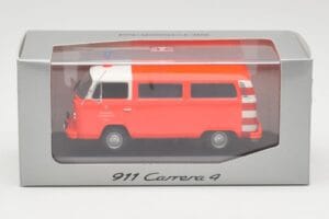 Volkswagen T2 Bus Pompieri Frankfurt Bare Roșii Minichamps 1:43 400053091-V1 Metal - imaginea 4 din 4