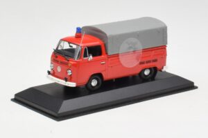 Volkswagen T2 Flatbed Pompieri Dortmund Minichamps 1:43 400053290 Metal - imaginea 2 din 4