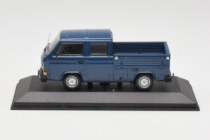 Volkswagen T3 Double Cab Flatbed Albastru Minichamps 1:43 400055260 Metal