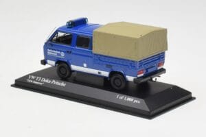 Volkswagen T3 Double Cab Flatbed THW Hannover Minichamps 1:43 400055290 Metal - imaginea 3 din 4