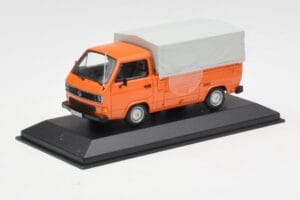 Volkswagen T3 Flatbed Portocaliu Minichamps 1:43 400055200 Metal - imaginea 2 din 4