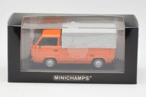 Volkswagen T3 Flatbed Portocaliu Minichamps 1:43 400055200 Metal - imaginea 4 din 4