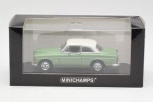 Volvo 121 Amazon Verde Deschis & Alb Minichamps 1:43 430171005 Metal - imaginea 4 din 4