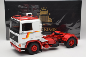 Volvo F12 Alb Roșu Road Kings 1:18 RK180031 Metal - imaginea 8 din 8