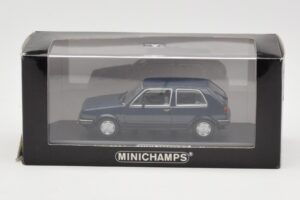 Volkswagen Golf Mk2 Albastru Mostră de Târg Minichamps 1:43 GOLFHANDMUSTER Metal - imaginea 4 din 4