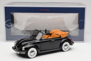 Volkswagen Beetle 1303 Cabriolet Negru Norev 1:18 188533 Metal - imaginea 6 din 6