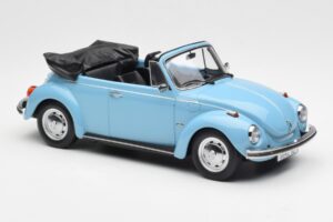 Volkswagen Beetle 1303 Cabriolet Albastru Deschis Norev 1:18 188531 Metal - imaginea 4 din 6