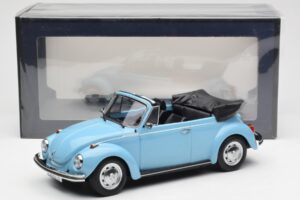 Volkswagen Beetle 1303 Cabriolet Albastru Deschis Norev 1:18 188531 Metal - imaginea 6 din 6