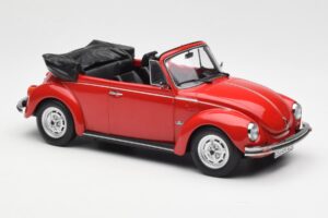 Volkswagen Beetle 1303 Cabriolet Roșu Norev 1:18 188529 Metal - imaginea 4 din 6