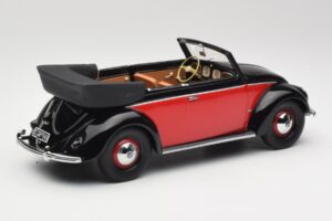 Volkswagen Beetle Cabriolet Negru & Roșu Minichamps 1:18 107054132 Rășină - imaginea 2 din 6