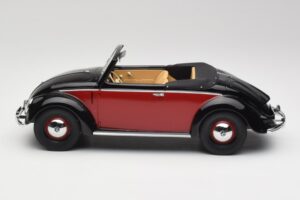 Volkswagen Beetle Hebmuller Cabriolet Negru & Roșu Minichamps 1:18 107054230 Rășină - imaginea 3 din 6