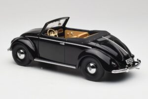 Volkswagen Beetle Type 1 Hebmuller Cabriolet Negru Minichamps 1:18 107054232 Metal - imaginea 5 din 6