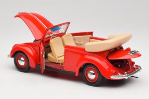Volkswagen Cabriolet Ruby Roșu Maisto 1:18 32826 Metal - imaginea 5 din 8