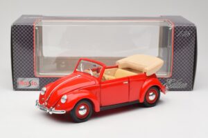 Volkswagen Cabriolet Ruby Roșu Maisto 1:18 32826 Metal - imaginea 8 din 8