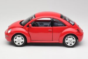 Volkswagen New Beetle Roșu Bburago 1:18 3342 Metal - imaginea 4 din 8