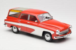 Wartburg 311 Camping Deluxe Roșu Alb BoS Models 1:18 BOS037 Rășină - imaginea 4 din 6
