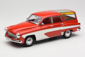 Wartburg 311 Camping Deluxe Roșu Alb BoS Models 1:18 BOS037 Rășină