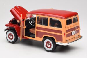 Willys Jeep Station Wagon Roșu Road Signature 1:18 92858 Metal - imaginea 5 din 8