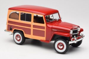 Willys Jeep Station Wagon Roșu Road Signature 1:18 92858 Metal - imaginea 6 din 8