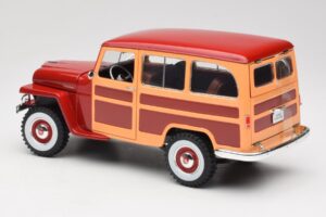 Willys Jeep Station Wagon Roșu Road Signature 1:18 92858 Metal - imaginea 7 din 8