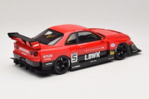 Nissan Skyline ER34 LB Super Silhouette Active Red GT Spirit 1:18 GT570 Rășină - imaginea 2 din 6