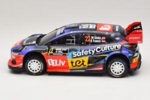 Ford Puma Rally1 #22 M. Sesks / R. Francis Rally Sweden 2025 IXO 1:18 18RMC240 Metal - imaginea 3 din 6