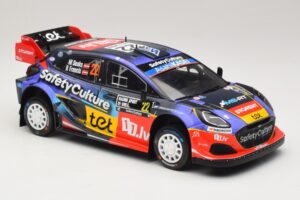 Ford Puma Rally1 #22 M. Sesks / R. Francis Rally Sweden 2025 IXO 1:18 18RMC240 Metal - imaginea 4 din 6