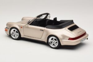 Porsche 911 964 Turbo Look Cabriolet Zermatt Silver Norev 1:18 187140 Metal - imaginea 7 din 8