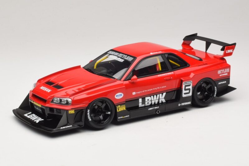 Nissan Skyline ER34 LB Super Silhouette Active Red GT Spirit 1:18 GT570 Rășină