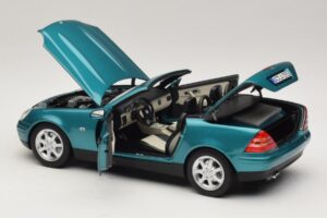 Mercedes SLK R170 Vivianite Green Norev 1:18 183021 Metal - imaginea 7 din 10