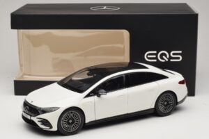 Mercedes EQS V297 Manufaktur Opalite White NZG 1:18 B66961049 Metal - imaginea 8 din 8