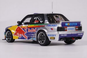 BMW E30 V8 #229 E. Hountondji Red Bull Driftbrothers Drift 2023 Albastru Otto 1:18 OT486 Rășină - imaginea 5 din 5