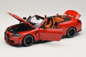 BMW M4 G83 Cabriolet Red Metallic Minichamps 1:18 110021030 Metal - imaginea 2 din 8