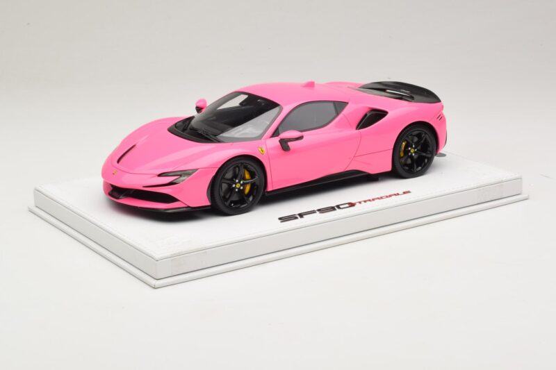 Ferrari SF90 Pack Fiorano Lucios Qatar Pink BBR 1:18 RACELINE137 Rășină