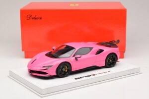 Ferrari SF90 Pack Fiorano Lucios Qatar Pink BBR 1:18 RACELINE137 Rășină - imaginea 7 din 7