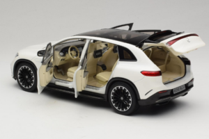 Mercedes EQS SUV X296 Manufaktur Diamond White NZG 1:18 B66960590 Metal - imaginea 5 din 8