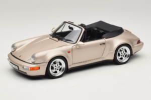 Porsche 911 964 Turbo Look Cabriolet Zermatt Silver Norev 1:18 187140 Metal