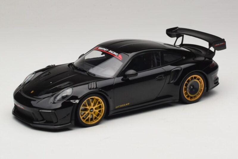 Porsche 911 992 GT3 RS Manthey Racing Negru cu Jante Aurii Minichamps 1:18 MR-911-GT3RS-1804 Metal