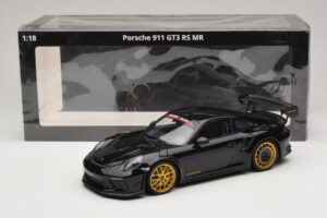 Porsche 911 992 GT3 RS Manthey Racing Negru cu Jante Aurii Minichamps 1:18 MR-911-GT3RS-1804 Metal - imaginea 6 din 6