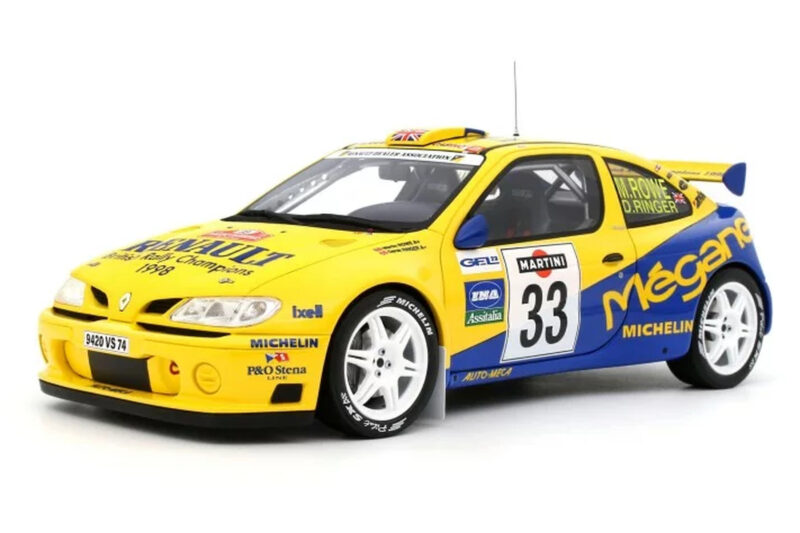 Renault Megane Maxi #33 P. Bugalski / J-P. Chiaroni Rally Sanremo 1998 Otto 1:18 Renault Megane Maxi #33 P. Bugalski / J-P. Chiaroni Rally Sanremo 1998 Otto 1:18 OT1195 Rășină