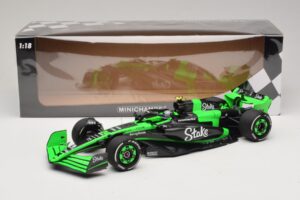 Stake Kick Sauber C44 G. Zhou Emilia Romagna GP 2024 Minichamps 1:18 117240124 Rășină - imaginea 7 din 7