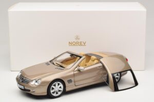 Mercedes SL500 R230 Travertine Beige Norev 1:18 183843 Metal - imaginea 9 din 9