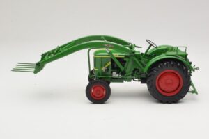Deutz F2L 514 Tractor Încărcător Frontal Verde Minichamps 1:18 109144071 Metal - imaginea 3 din 6