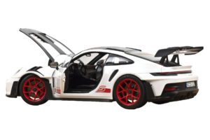 Porsche 911 992 GT3 RS Weissach Package Alb Pyro Red Norev 1:18 187373 Metal - imaginea 2 din 3