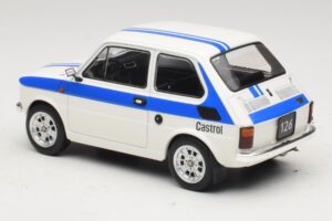 Fiat 126 Castrol Livery Alb Albastru MCG 1:18 MCG18666 Metal - imaginea 5 din 6