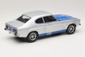 Ford Capri RS2600 Mk1 Silver Blue Minichamps 1:18 150089072 Metal - imaginea 2 din 6