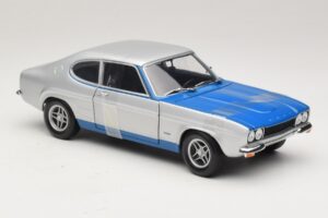 Ford Capri RS2600 Mk1 Silver Blue Minichamps 1:18 150089072 Metal - imaginea 4 din 6