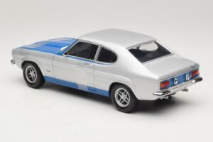 Ford Capri RS2600 Mk1 Silver Blue Minichamps 1:18 150089072 Metal - imaginea 5 din 6