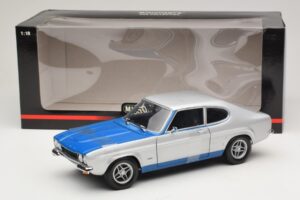 Ford Capri RS2600 Mk1 Silver Blue Minichamps 1:18 150089072 Metal - imaginea 6 din 6